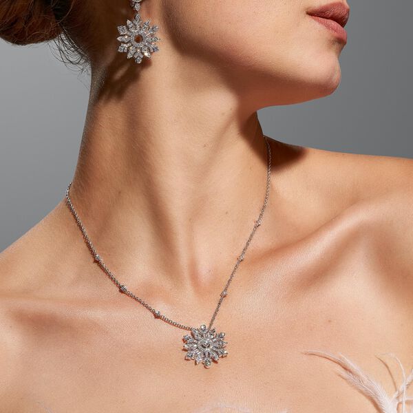 Large Diamond Pendant Necklace